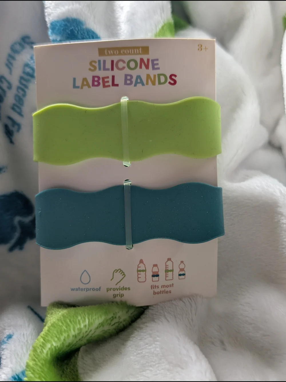 Silicone Label Bands for Kids - Green & Teal